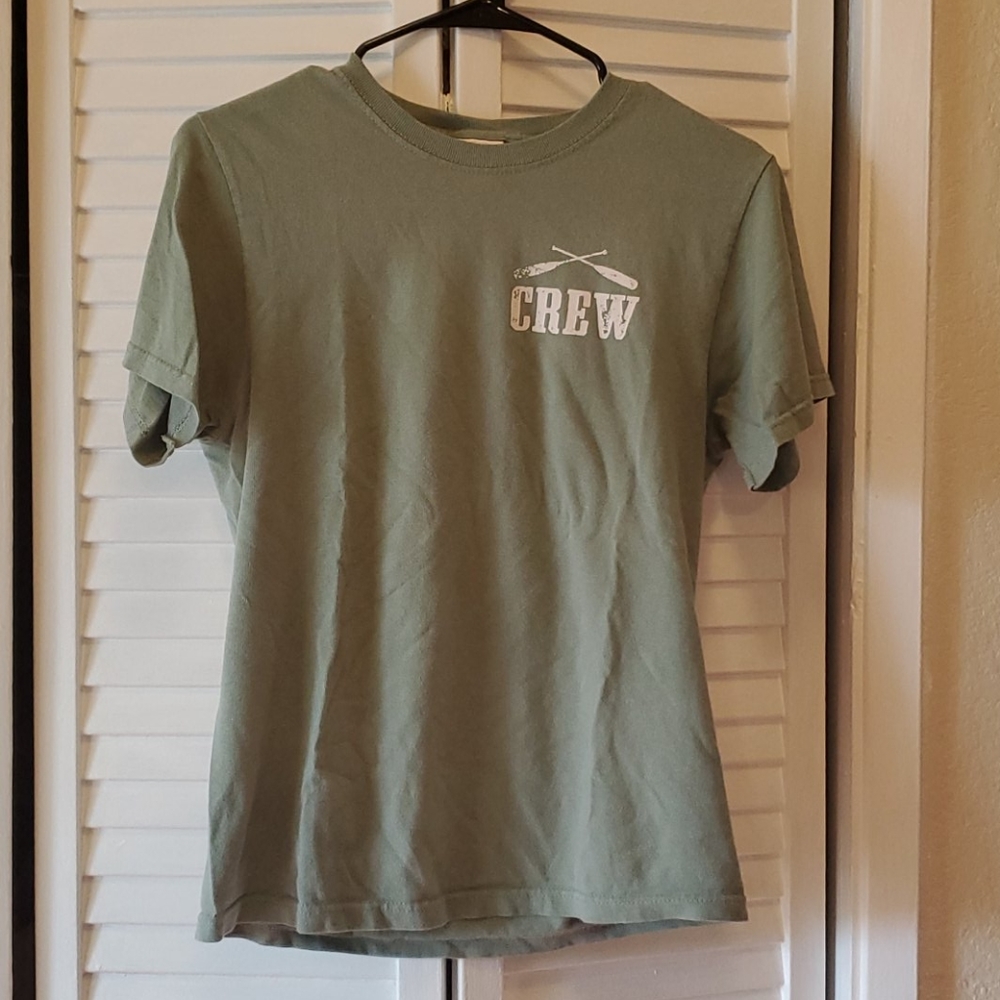 Trader Joe's Crew Shirt Oilve Green Shirt Small
